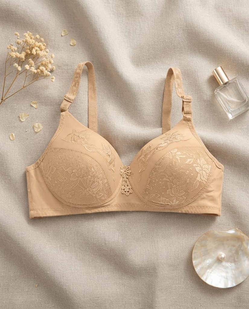 Beautiful Lace Bra - Elegant & Comfortable (SBrown)