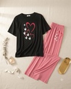 Trendy Black & Pink Co-Ord Set